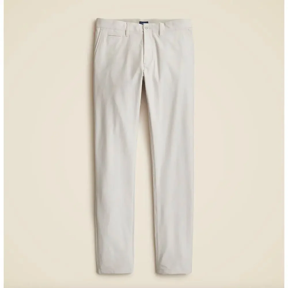 J.Crew 484 Slim Fit Tech Pant Ashen Taupe Cotton Blend Mens W 33 L 32 NWT
